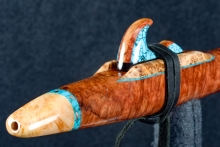 Dream Amboyna Burl Native American Flute, Minor, Mid G-4, #Q15C
